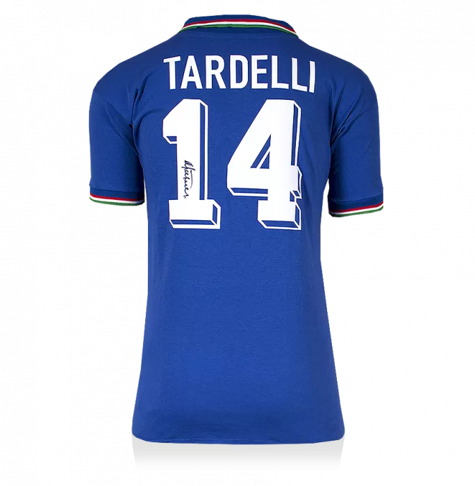 icons Marco Tardelli Back Signed Retro Italy Home Shirt