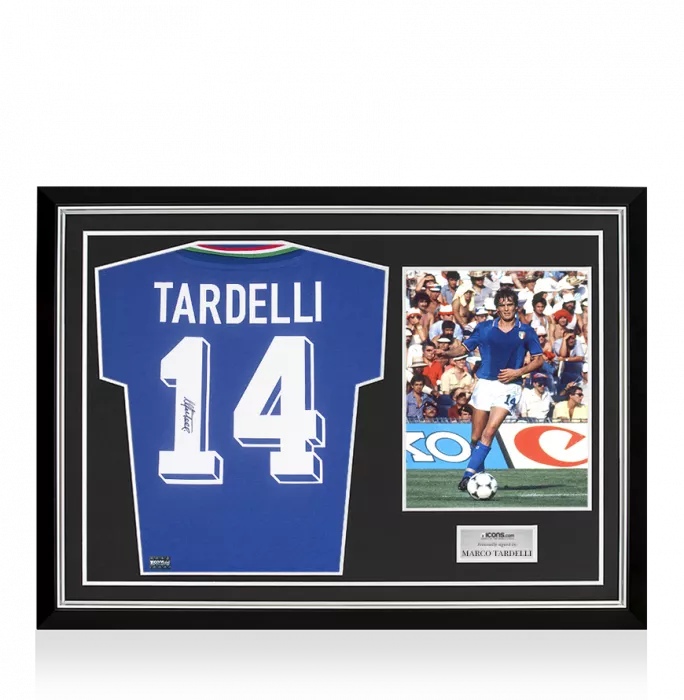 icons Marco Tardelli Back Signed Retro Italy Home Shirt Home Shirt In Hero Frame: Option 1
