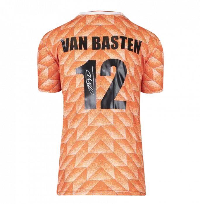 Icons Marco Van Basten Back Signed Netherlands 1988 Home Shirt In Classic Frame