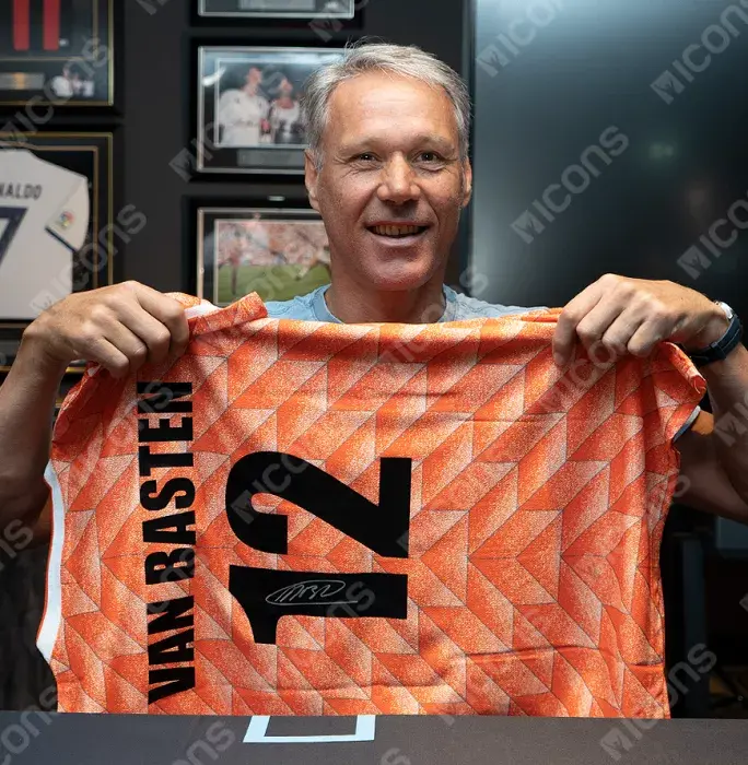 Icons Marco Van Basten Back Signed Netherlands 1988 Home Shirt