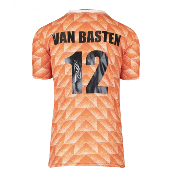 icons Marco Van Basten Back Signed Netherlands 1988 Home Shirt