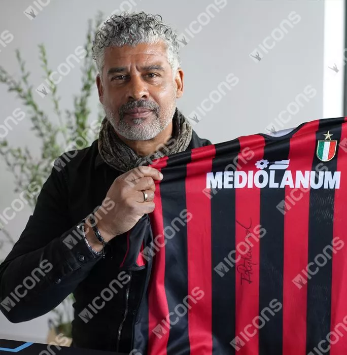 Icons Marco Van Basten & Frank Rijkaard Official AC Milan Front Signed And Framed 1988 Home Shirt