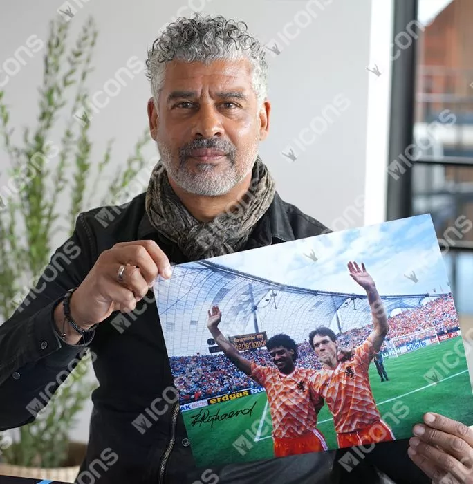 Icons Marco Van Basten & Frank Rijkaard Signed Netherlands Photo In Premium Photo Frame: UEFA EURO 1988 Winners