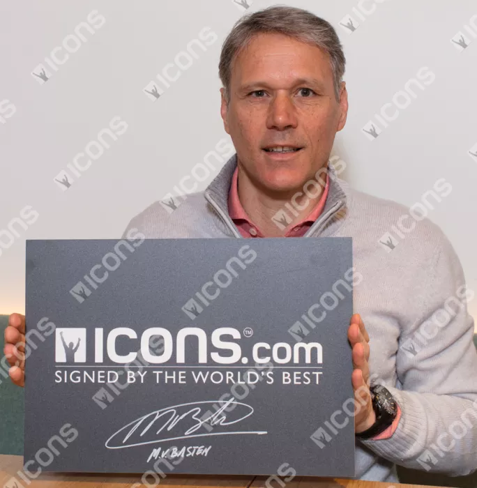 Icons Marco Van Basten Front Signed Netherlands 1988 Home Shirt In Classic Frame