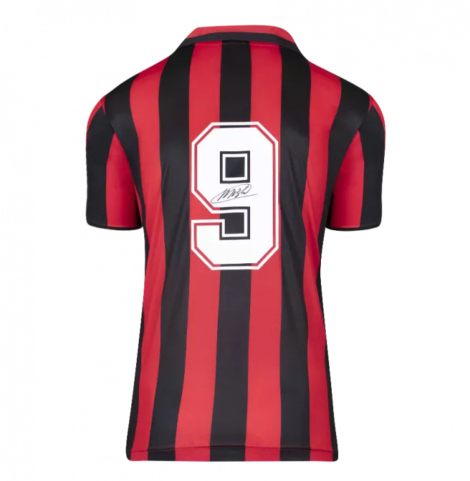 Icons Marco Van Basten Official AC Milan Back Signed And Framed 1988 Home Shirt