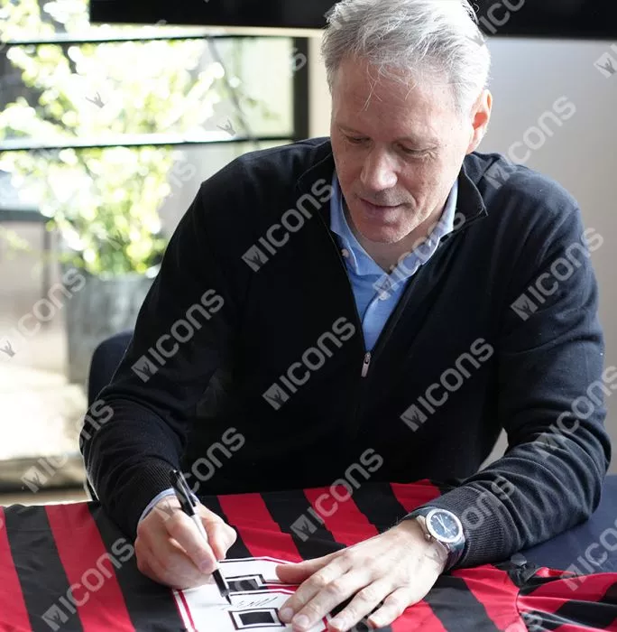 Icons Marco Van Basten Official AC Milan Back Signed And Framed 1988 Home Shirt