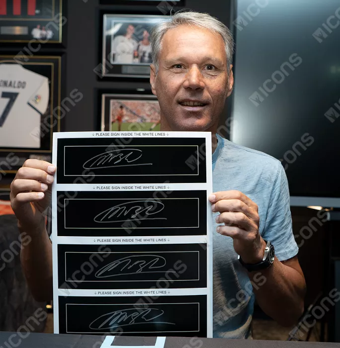 Icons Marco Van Basten Official Ballon D'Or™ Signed Plaque And Photo Frame: 1988 Winner