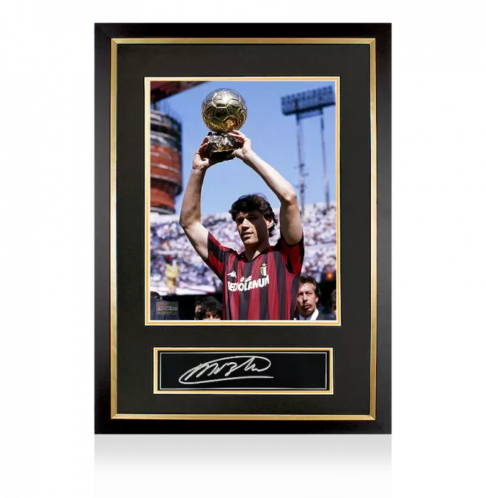 icons Marco van Basten Official Ballon d'Or™ Signed Plaque and Photo Frame: 1988 Winner