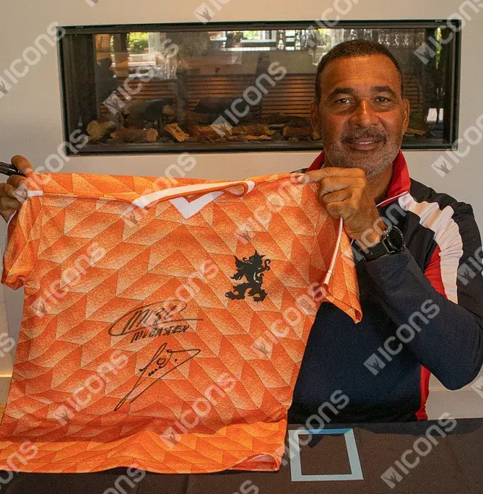 Icons Marco Van Basten & Ruud Gullit Front Signed Netherlands 1988 Home Shirt In Classic Frame