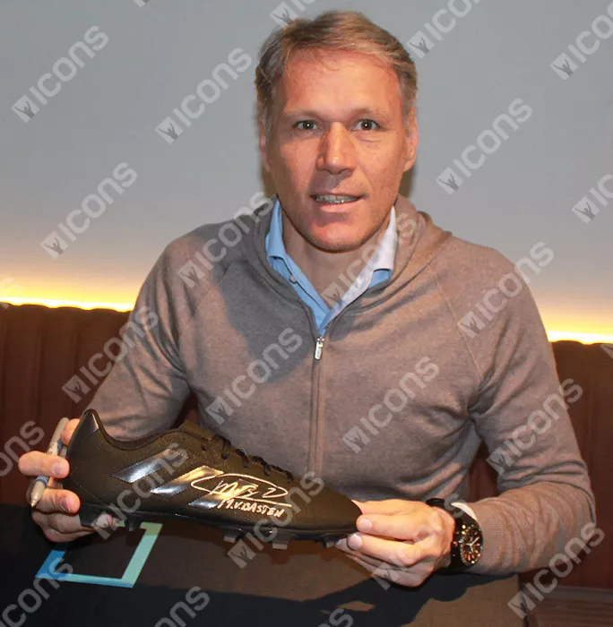 Icons Marco Van Basten Signed Black Adidas Blackout Boot