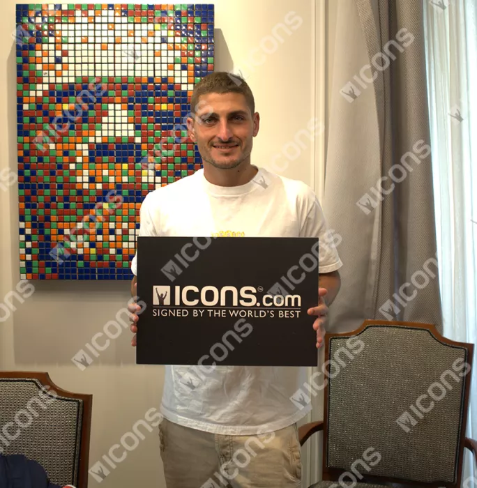Icons Marco Verratti Back Signed Paris Saint-Germain 2021-22 Third Shirt In Deluxe Packaging