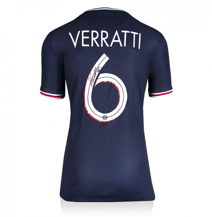 icons Marco Verratti Back Signed Paris Saint-Germain 2020-21 Home Shirt