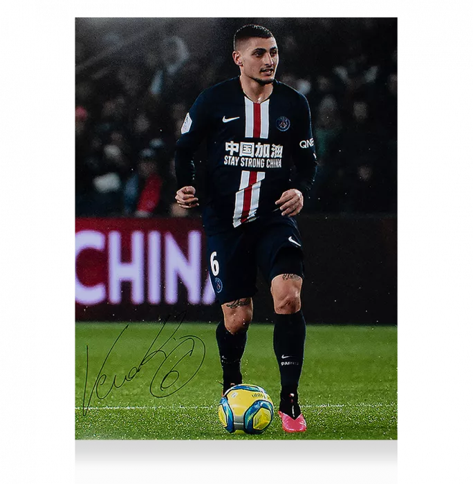 icons Marco Verratti Signed Paris Saint-Germain Photo