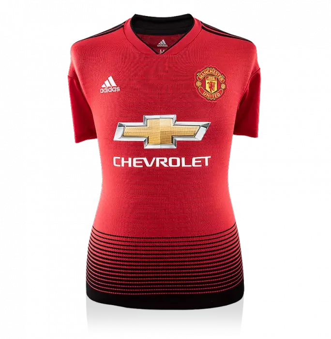 Icons Marcus Rashford Back Signed Manchester United 2018-19 Home Shirt