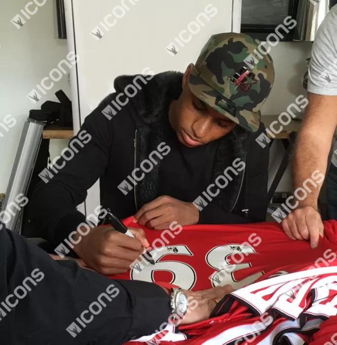 Icons Marcus Rashford Back Signed Manchester United Home Shirt