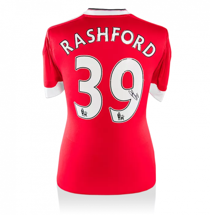 Icons Marcus Rashford Back Signed Manchester United Home Shirt