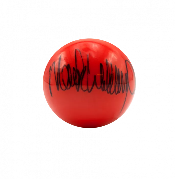 Icons Mark Williams Signed Red Snooker Ball In Acrylic Case
