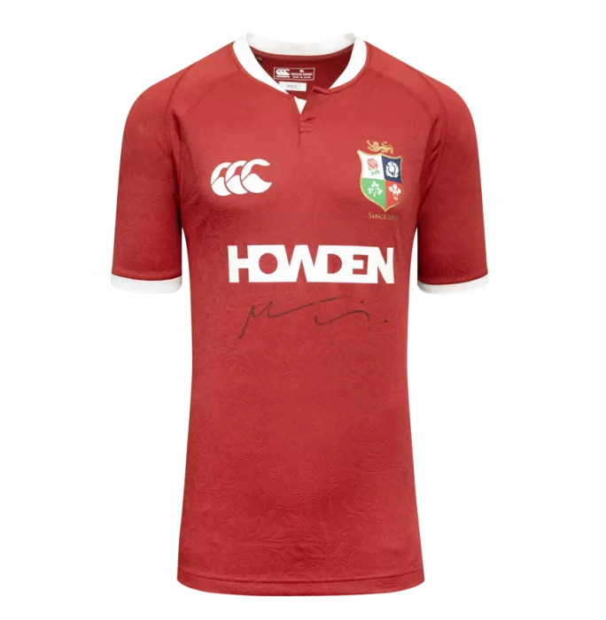 Icons Maro Itoje Front Signed British & Irish Lions 2025 Shirt In Deluxe Packaging