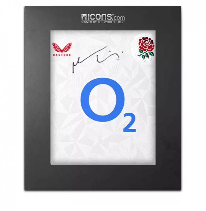 icons Maro Itoje Front Signed England 2025 Home Shirt In Deluxe Packaging