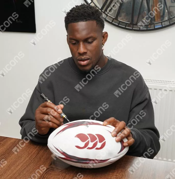 Icons Maro Itoje Signed British & Irish Lions Rugby Ball