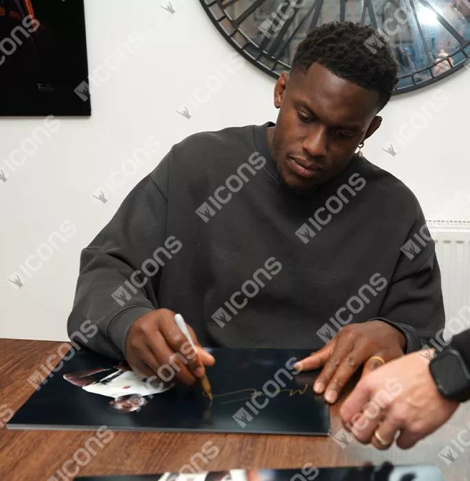 Icons Maro Itoje Signed England Photo In Black Wooden Frame: Autumn Series