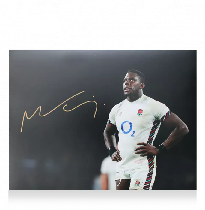 Icons Maro Itoje Signed England Photo In Premium Photo Frame: Autumn Series