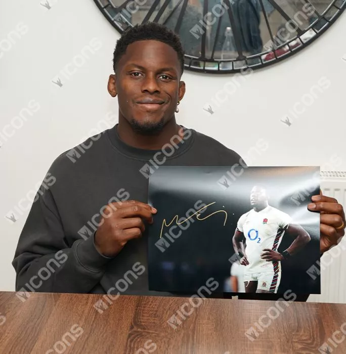 Icons Maro Itoje Signed England Photo In Premium Photo Frame: Autumn Series