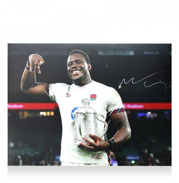 Icons Maro Itoje Signed England Photo In Premium Photo Frame: 2025 Calcutta Cup Winners