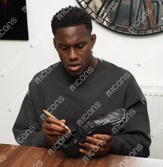 Icons Maro Itoje Signed Under Armour Clone Magnetico Rugby Boot In Acrylic Case