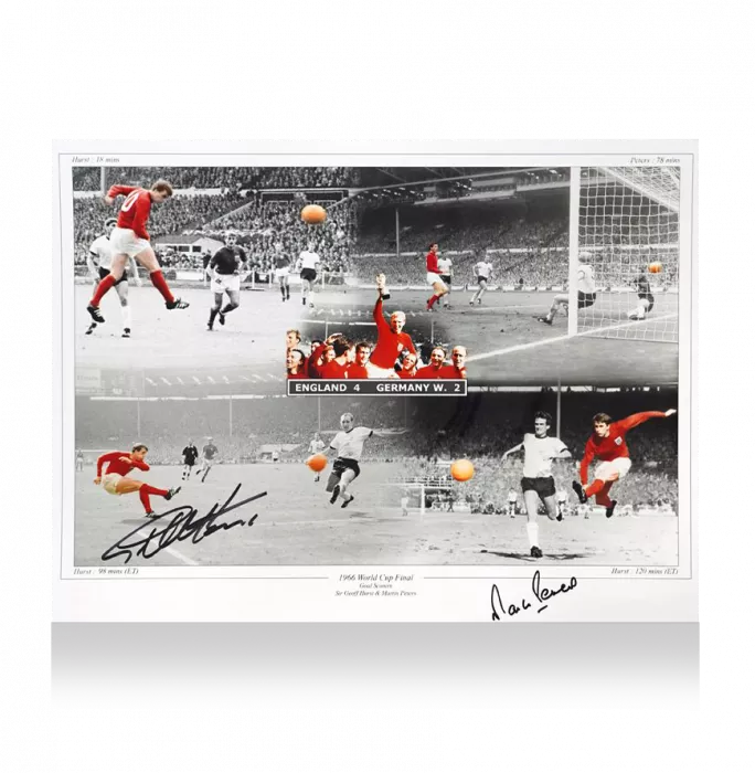 icons Martin Peters & Geoff Hurst Signed England Photo