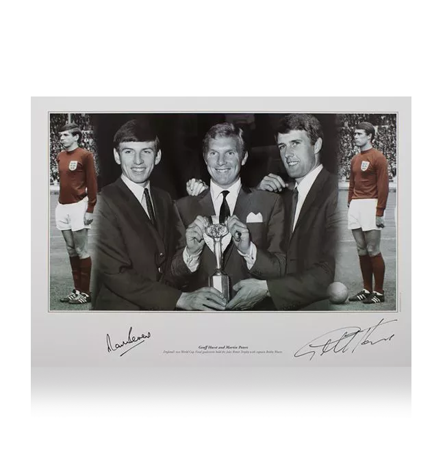 icons Martin Peters & Geoff Hurst Signed England Photo