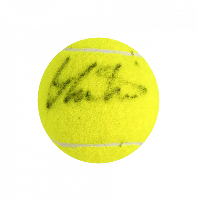 Icons Martina Navratilova Signed Wimbledon Tennis Ball In Acrylic Case