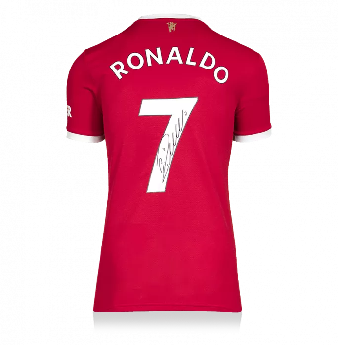 icons MATCH ISSUE Cristiano Ronaldo Back Signed Manchester United 2021-22 Home Shirt