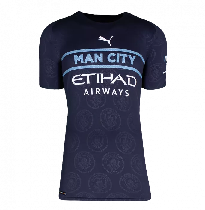 Icons MATCH ISSUE Jack Grealish Back Signed Manchester City 2021-22 Third Shirt
