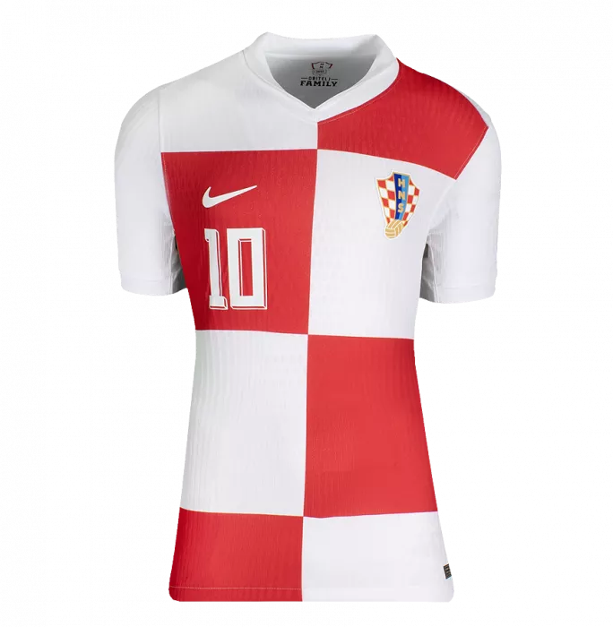 Icons MATCH ISSUE Luka Modric Official FIFA World Cup™ Back Signed And Hero Framed Croatia 2024 Home Shirt