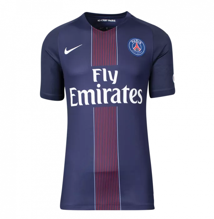 Icons MATCH ISSUE Marco Verratti Back Signed Paris Saint-Germain 2016-17 Home Shirt With Fan Style Number