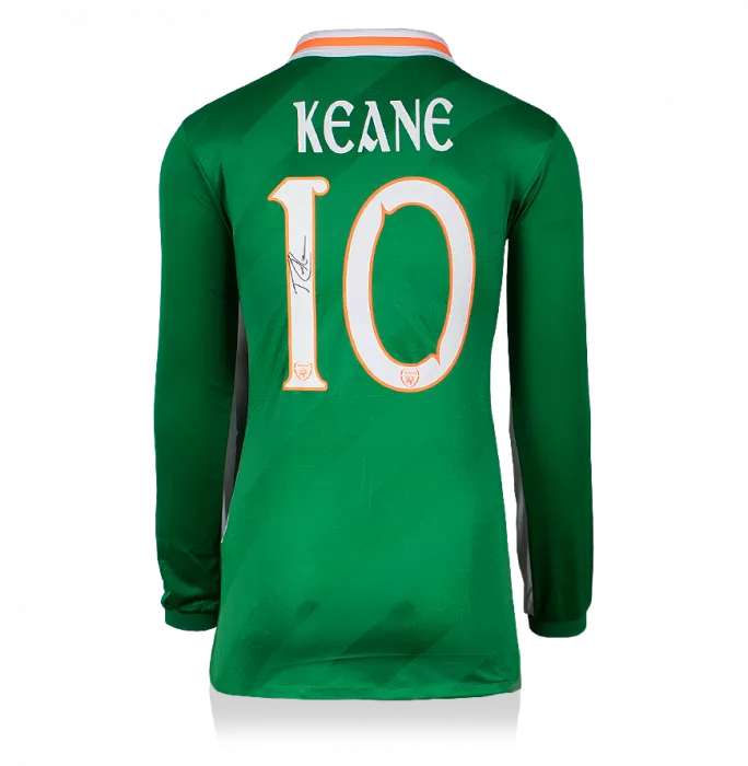 icons MATCH ISSUE Robbie Keane Back Signed Republic of Ireland 2016-17 Home Shirt