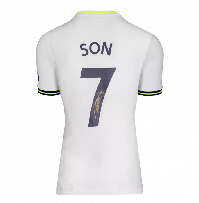 Icons MATCH ISSUE Son Heung-min Back Signed Tottenham Hotspur 2022-23 Home Shirt In Hero Frame: Option 1