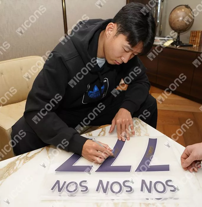 Icons MATCH ISSUE Son Heung-min Back Signed Tottenham Hotspur 2022-23 Home Shirt In Hero Frame: Option 1
