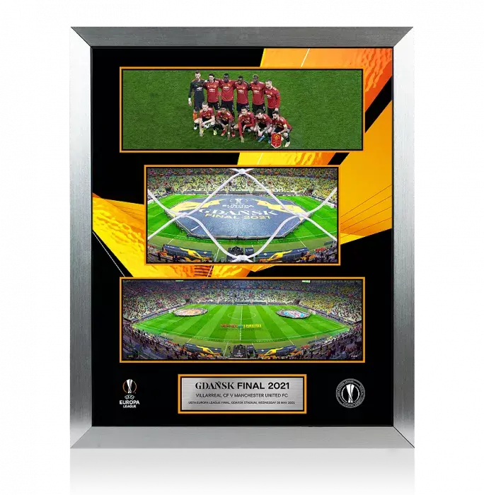icons MATCH USED Official UEFA Europa League Framed Goal Net: 2021 UEL Final