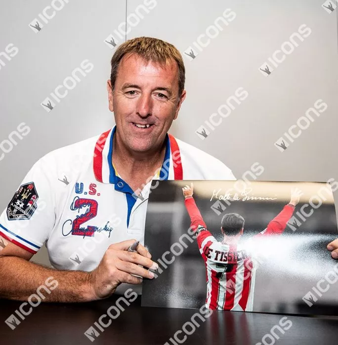 Icons Matt Le Tissier Signed Southampton Photo In Black Wooden Frame: Le God