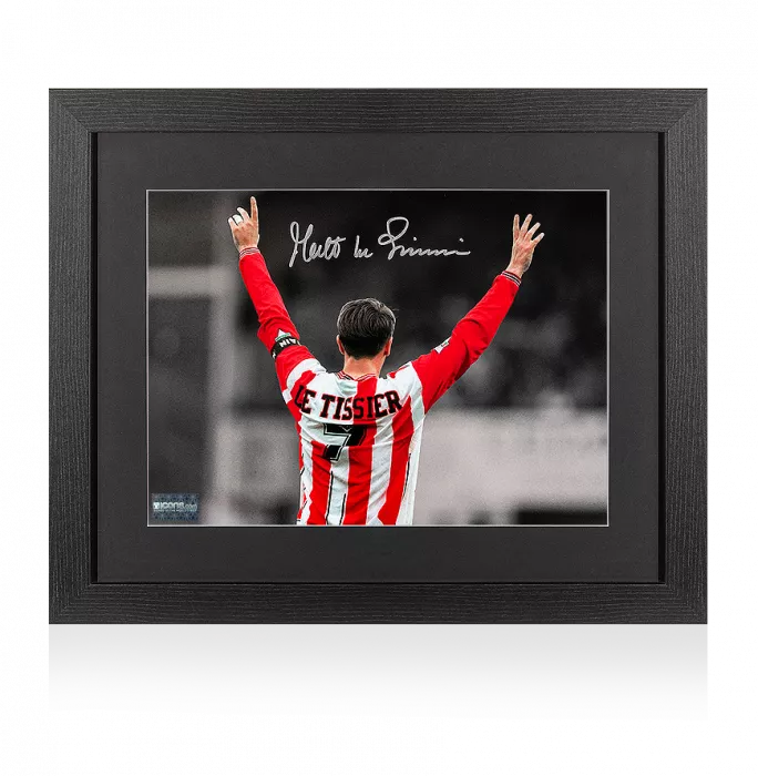 icons Matt Le Tissier Signed Southampton Photo In Black Wooden Frame: Le God