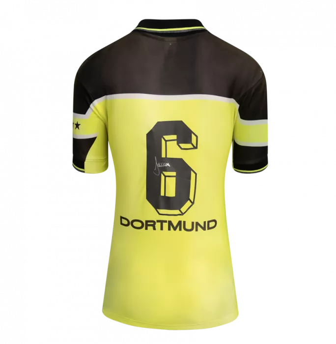 Icons Matthias Sammer Back Signed Borussia Dortmund 1997-98 Home Shirt In Hero Frame: Option 1