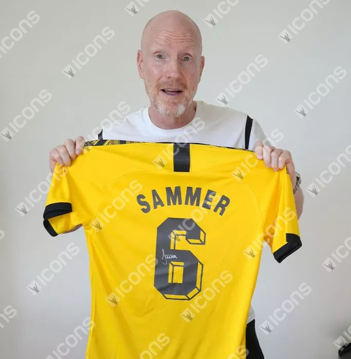 Icons Matthias Sammer Back Signed Borussia Dortmund 2019-20 Home Shirt With Fan Style Number In Classic Frame