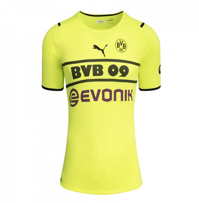 Icons Matthias Sammer Back Signed Borussia Dortmund 2021-22 Home Shirt With Fan Style Number In Classic Frame