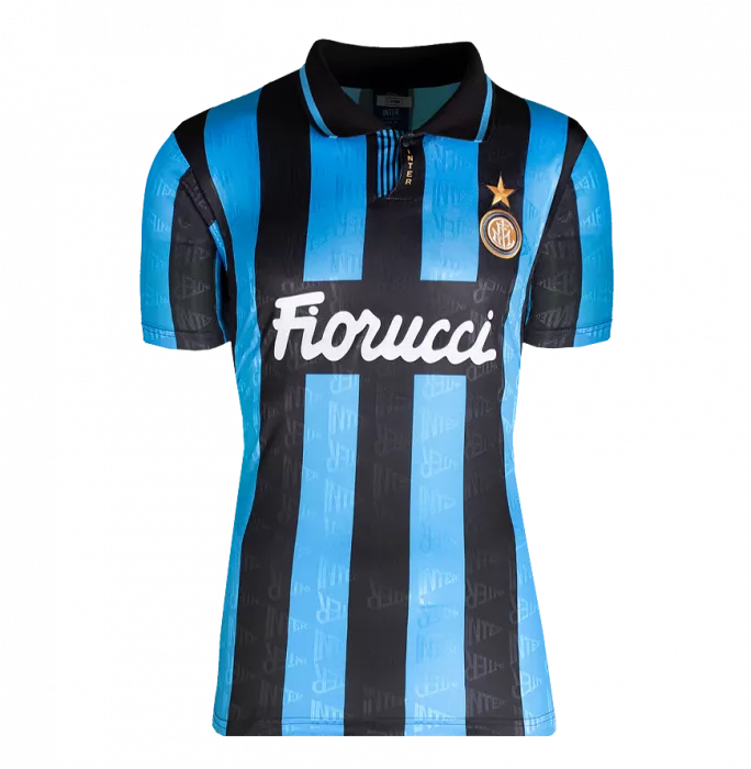 Icons Matthias Sammer Back Signed Internazionale 1992-93 Home Shirt In Hero Frame: Option 1