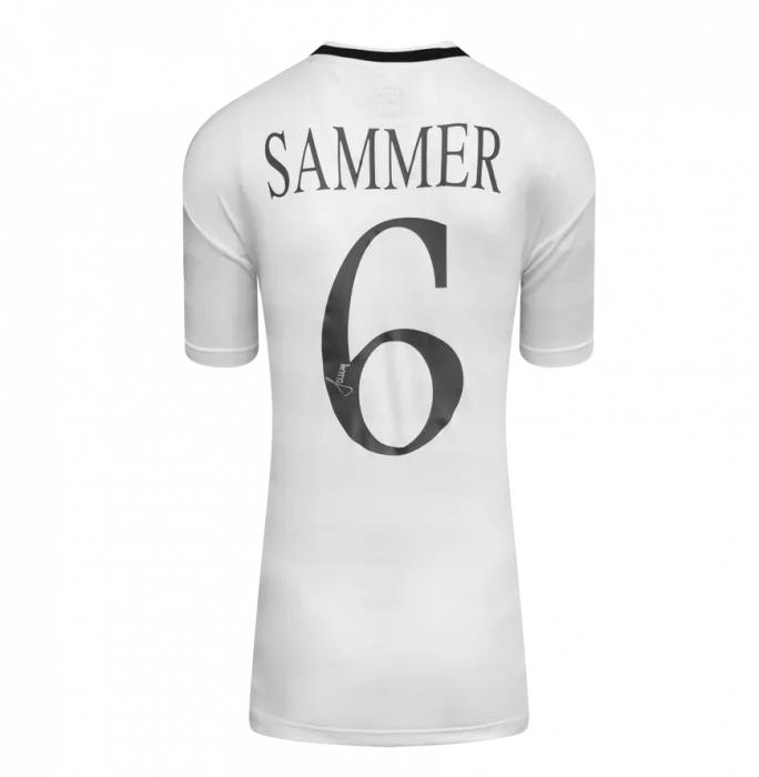 Icons Matthias Sammer Official FIFA World Cup™ Back Signed And Framed Germany Retro Home Shirt