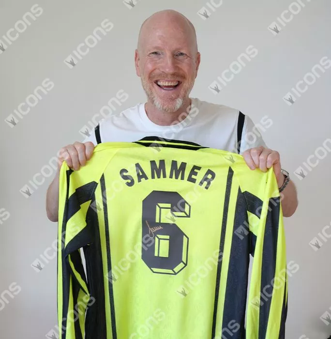 Icons Matthias Sammer Official UEFA Champions League Back Signed And Framed Borussia Dortmund 1996-97 Home Shirt