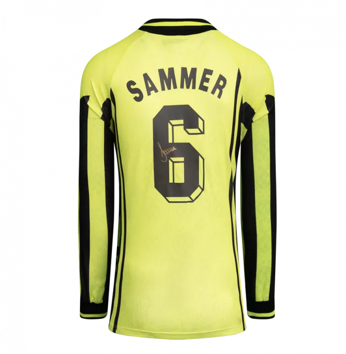 Icons Matthias Sammer Official UEFA Champions League Back Signed And Hero Framed Borussia Dortmund 1996-97 Home Shirt