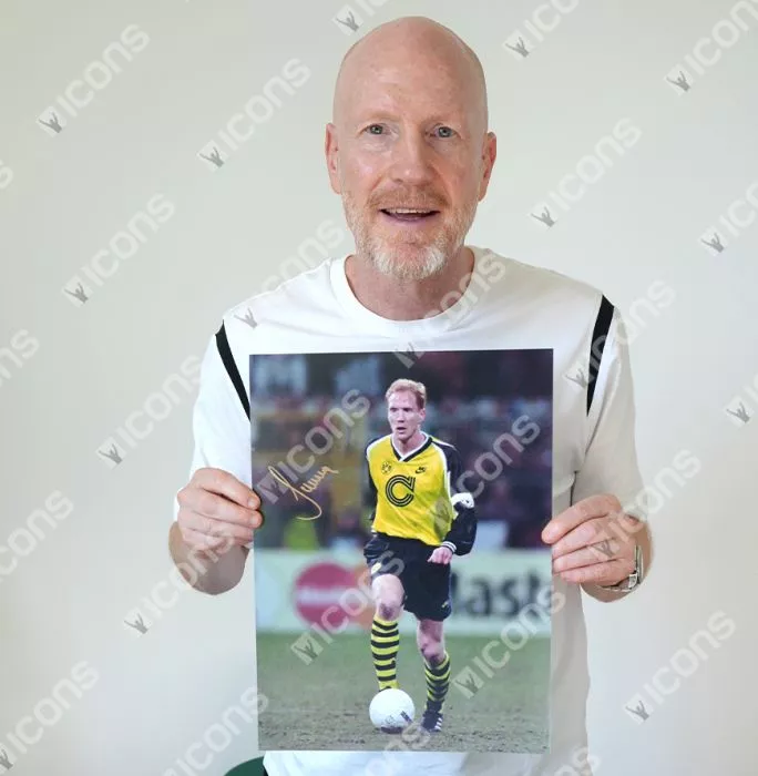 Icons Matthias Sammer Signed Borussia Dortmund Photo In Black Wooden Frame